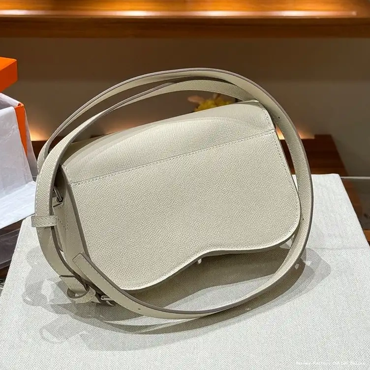 Affordable Cavalleria Hardware Epsom Bag Hermes In Palladium White Della Leather 0506